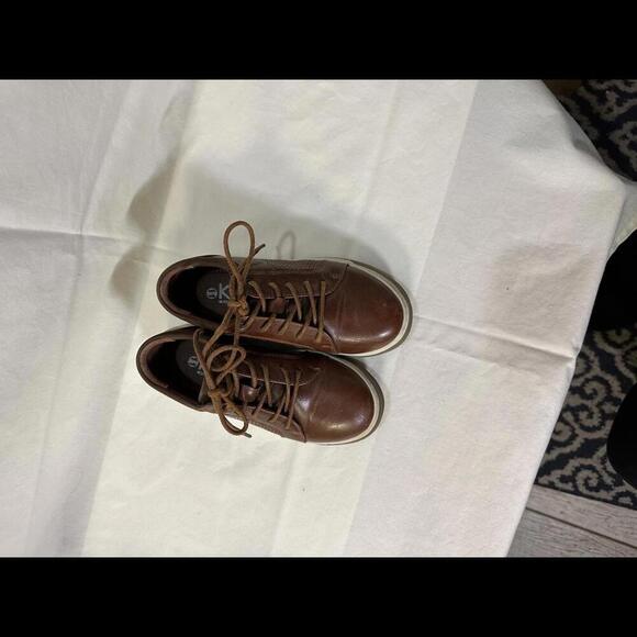 Kids' Brown Leather Sneaker Oxfords - Size 11 - Picture 8 of 8